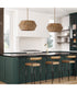 Nadeau 4-Light Pendant Light Wood and Patinaed Brass