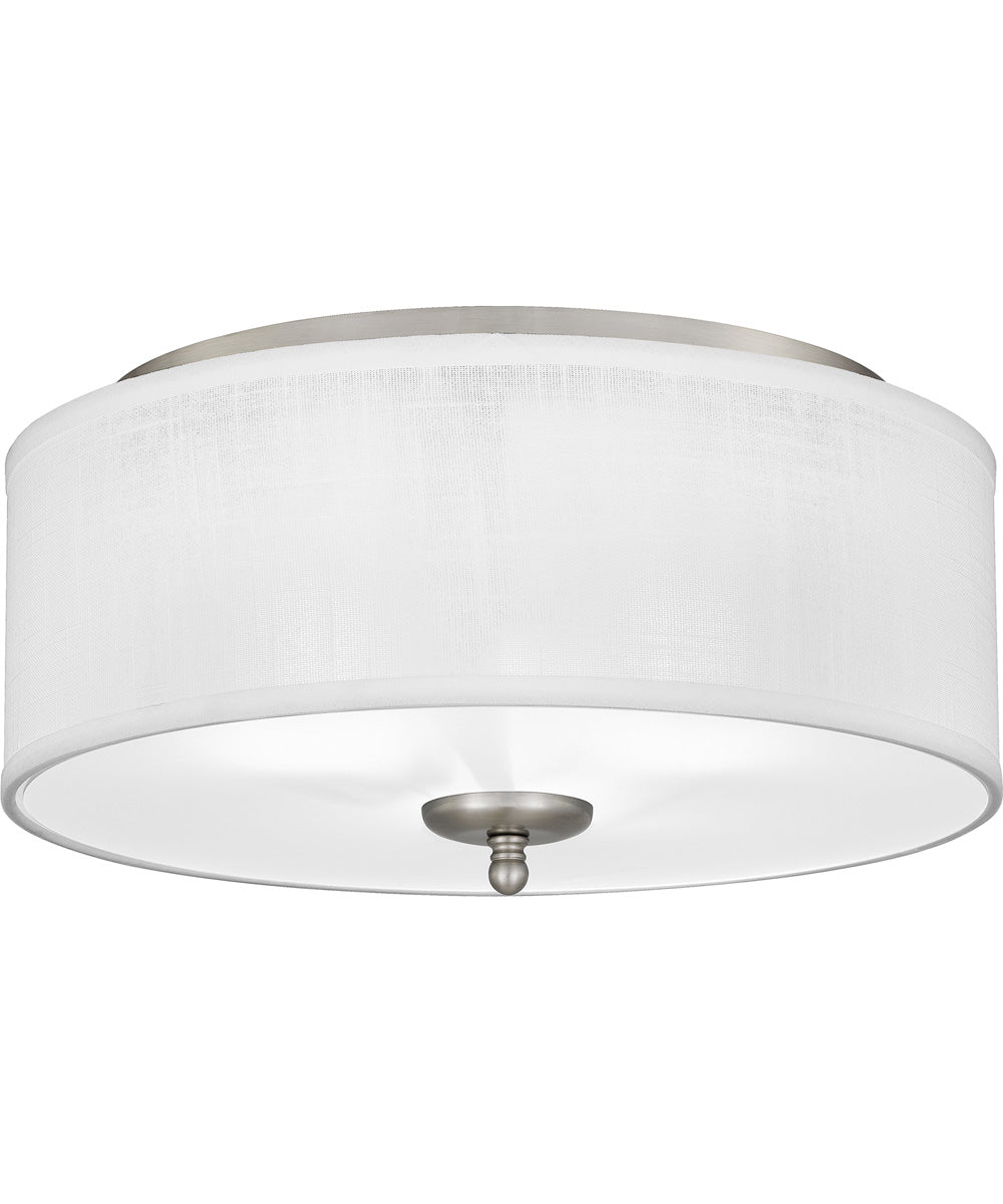 Blanche Medium 3-light Flush Mount Brushed Nickel