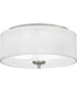 Blanche Medium 3-light Flush Mount Brushed Nickel