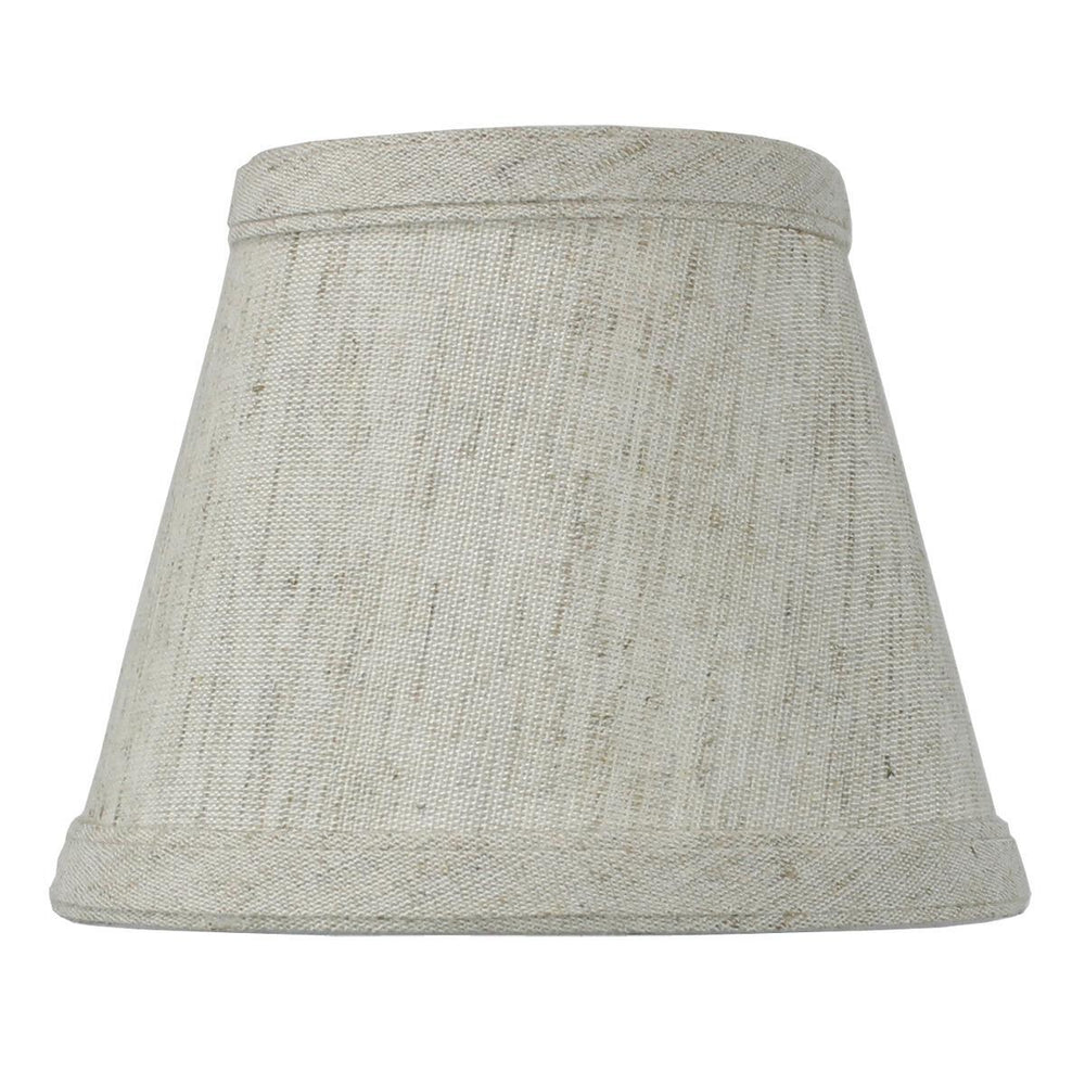 5"W x 4"H Set of 6 Textured Oatmeal Clip-on Candlelabra Shade
