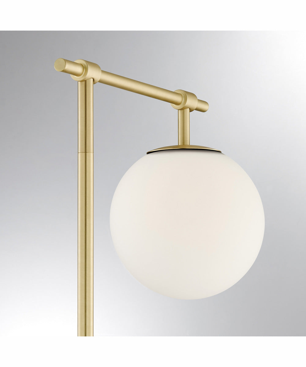 Lencho 1-Light Floor Lamp Gold/Frost Glass Shade
