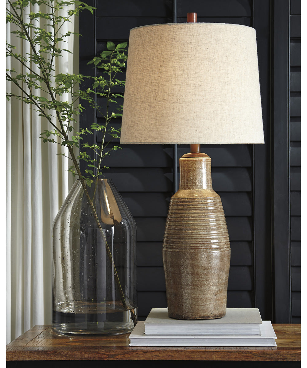 30"H Calixto Terracotta Table Lamp (1/CN) Taupe