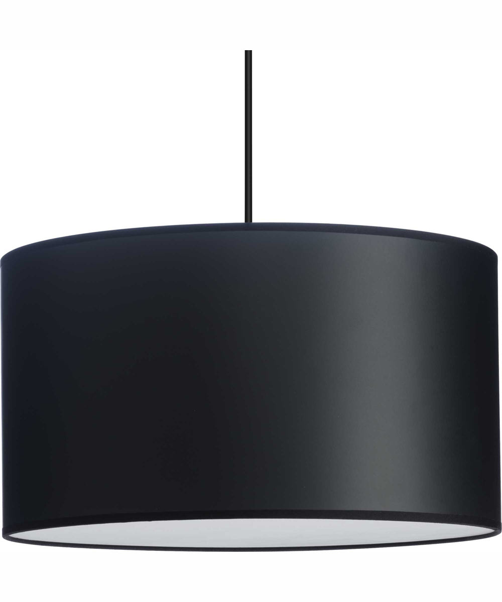 Markor 1-Light Black Parchment Shade Transitional Pendant Brushed Nickel;Matte Black;Vintage Brass