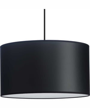 Markor 1-Light Black Parchment Shade Transitional Pendant Brushed Nickel;Matte Black;Vintage Brass