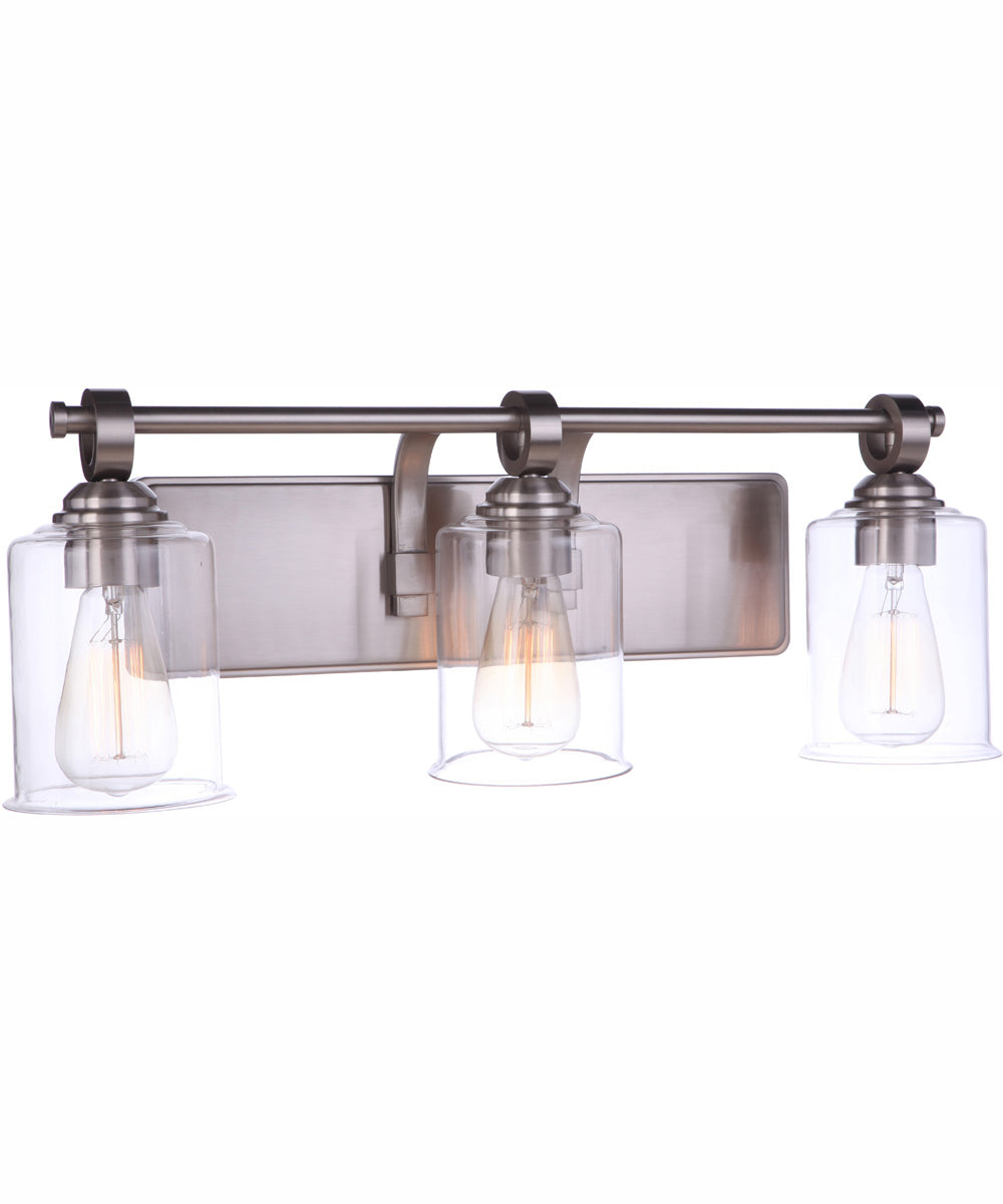 Romero 3-Light Vanity Brushed Polished Nickel