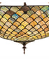 24" Wide Tiffany Fishscale Flushmount