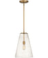 Vance 1-Light Medium Pendant in Heritage Brass