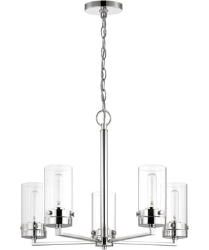 Intersection 5-Light Chandelier Polished Nickel