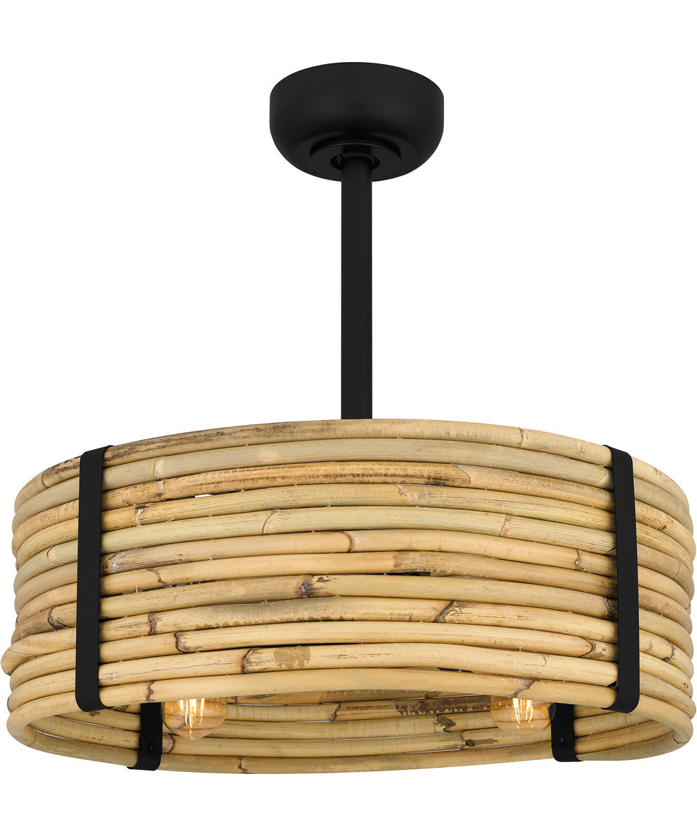 Quoizel Fandelier 4-light Fandelier Matte Black