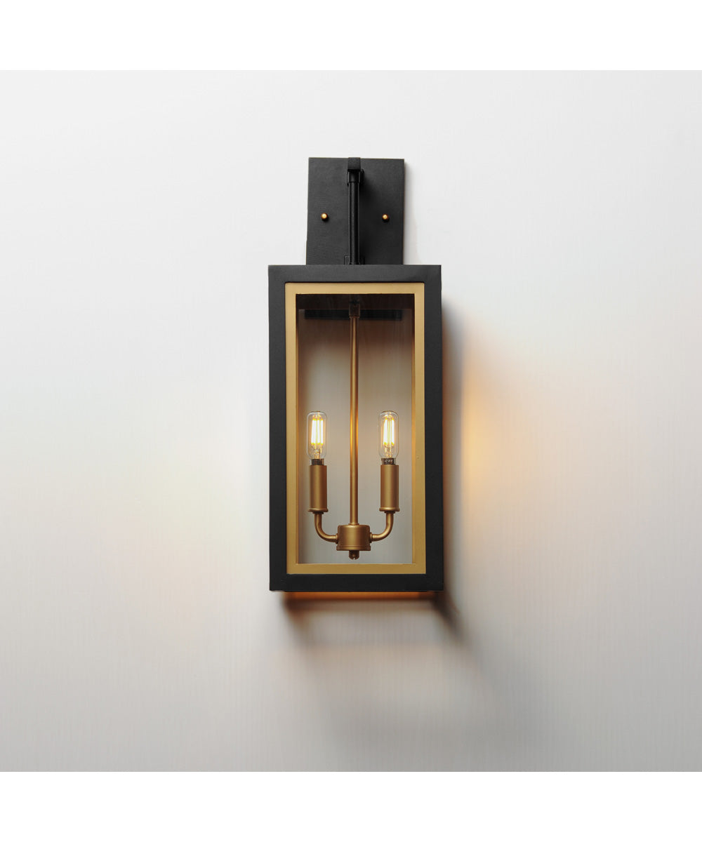 Neoclass 2-Light Outdoor Sconce Black / Gold