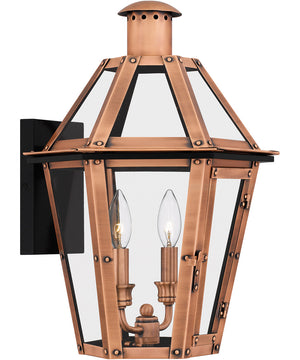 Burdett Medium 2-light Outdoor Wall Light Aged Copper
