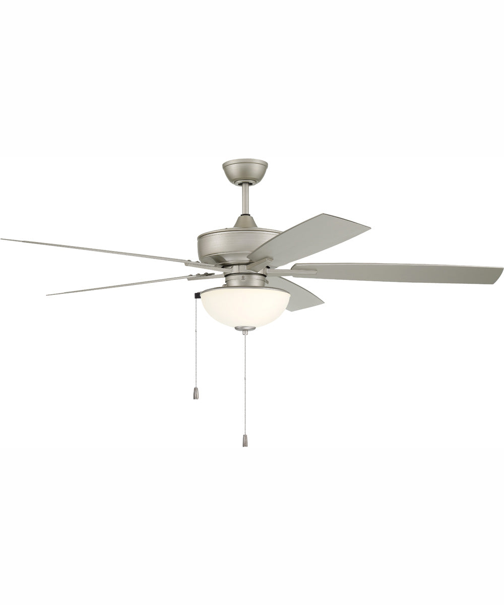 60" Outdoor Super Pro 211 2-Light Indoor/Outdoor Ceiling Fan Painted Nickel