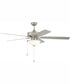 60" Outdoor Super Pro 211 2-Light Indoor/Outdoor Ceiling Fan Painted Nickel