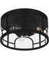 Brampton 3-light Flush Mount Matte Coastal Armour Aluminum Black