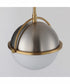 Duke 10 inch Single Pendant Satin Nickel / Satin Brass
