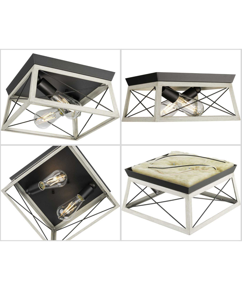 Briarwood 2-Light Flush Mount Graphite