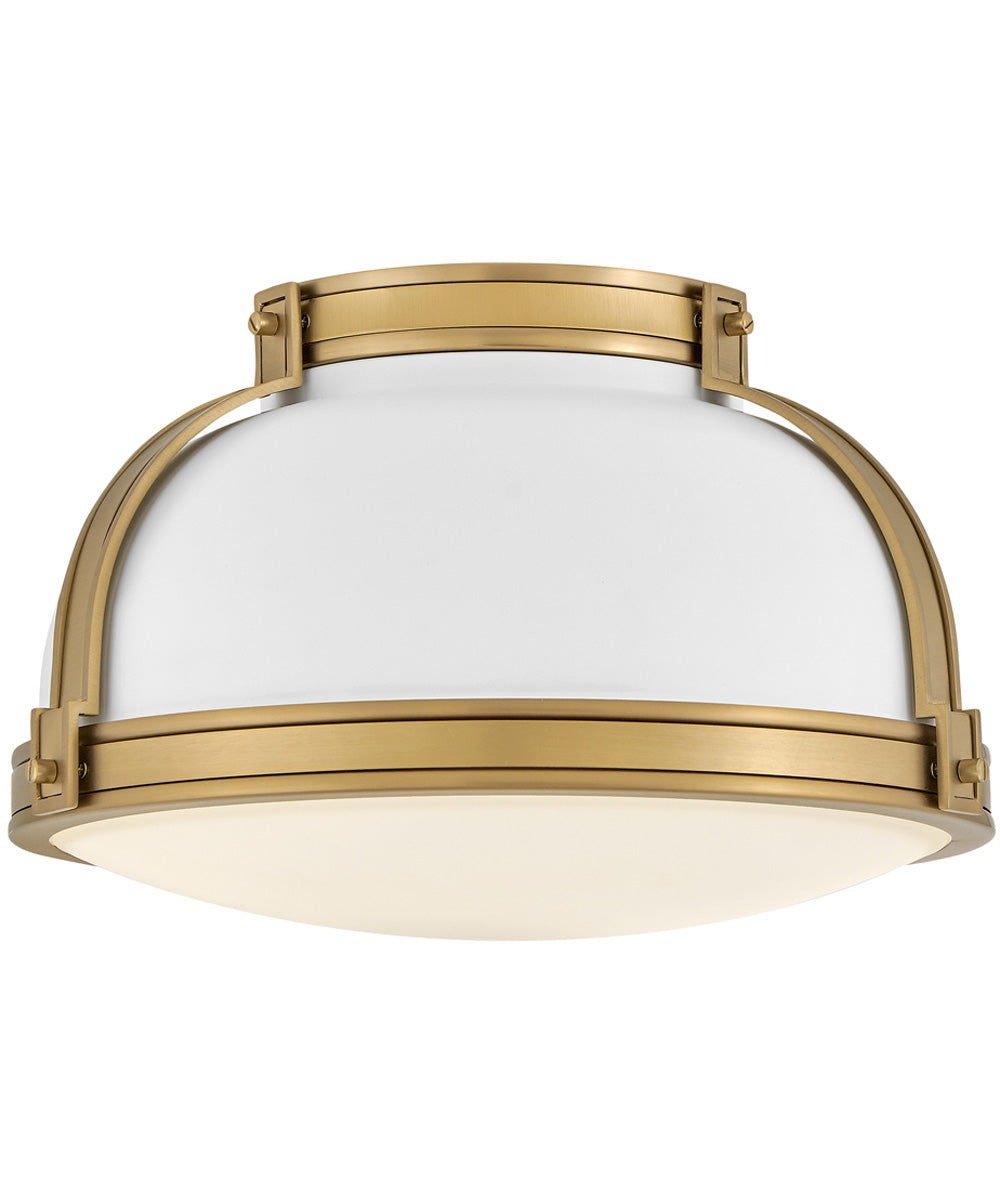 Barton 2-Light Medium Flush Mount in Matte White