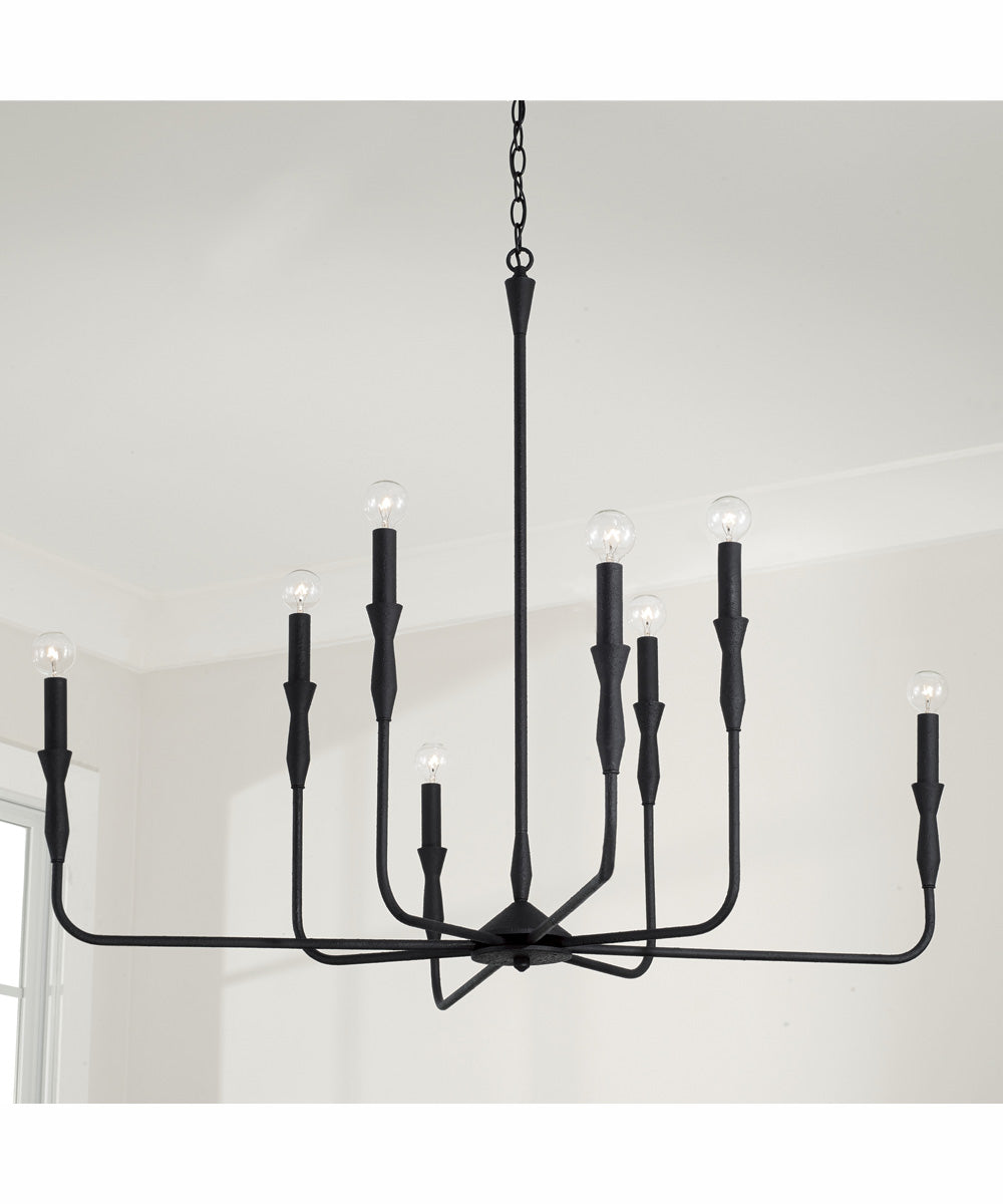 Paloma 8-Light Chandelier Textured Black