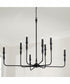 Paloma 8-Light Chandelier Textured Black
