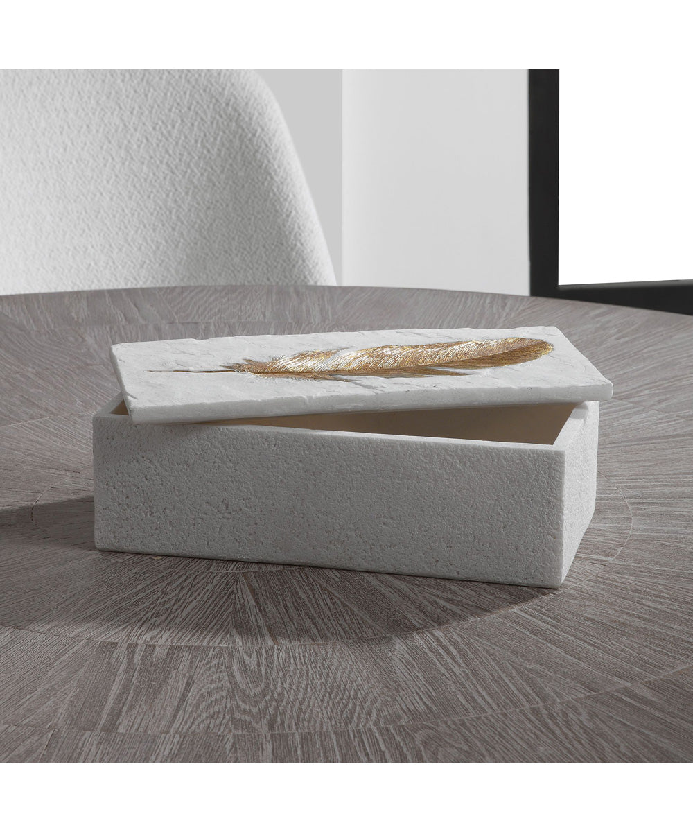 Nephele White Stone Box