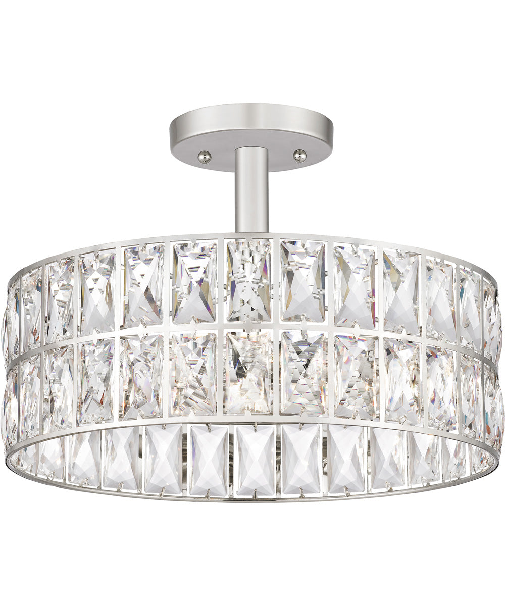 Coffman 3-light Semi Flush Mount Polished Nickel