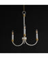 Charlton 3-Light Chandelier Weathered White/Gold Leaf