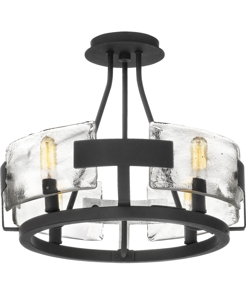 Stratum Large 4-light Semi Flush Mount Royal Ebony