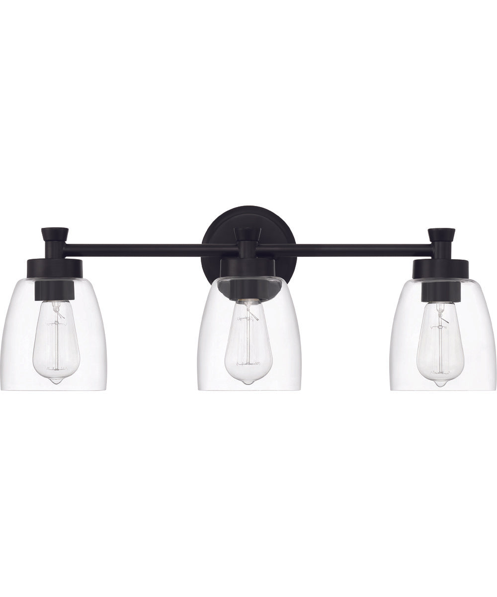 Henning 3-Light Vanity Flat Black