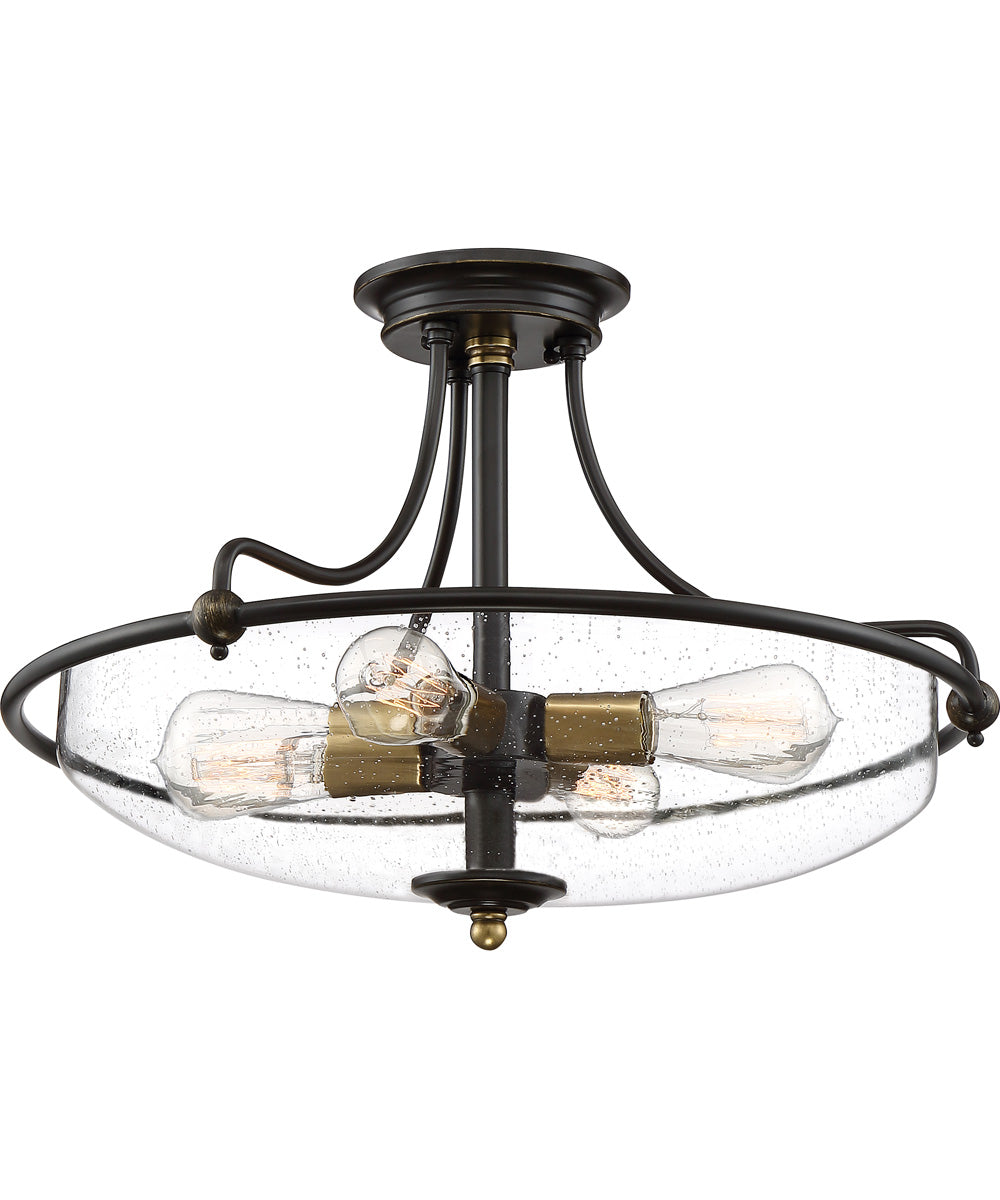 Griffin Extra Large 4-light Semi Flush Mount Palladian Bronze