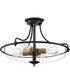 Griffin Extra Large 4-light Semi Flush Mount Palladian Bronze