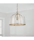 Madison 1-Light Dual-Mount Semi-Flush/Pendant Mount Aged Brass