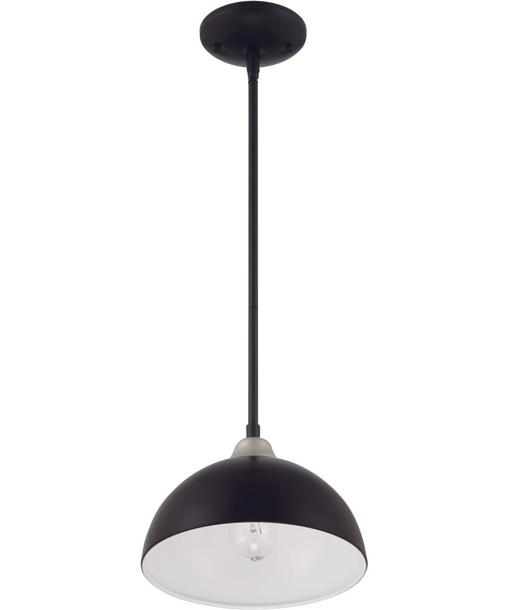 Kahn 1-Light Outdoor Pendant Midnight / Satin Aluminum