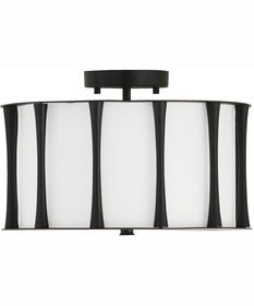 Bodie 3-Light Semi-Flush Matte Black