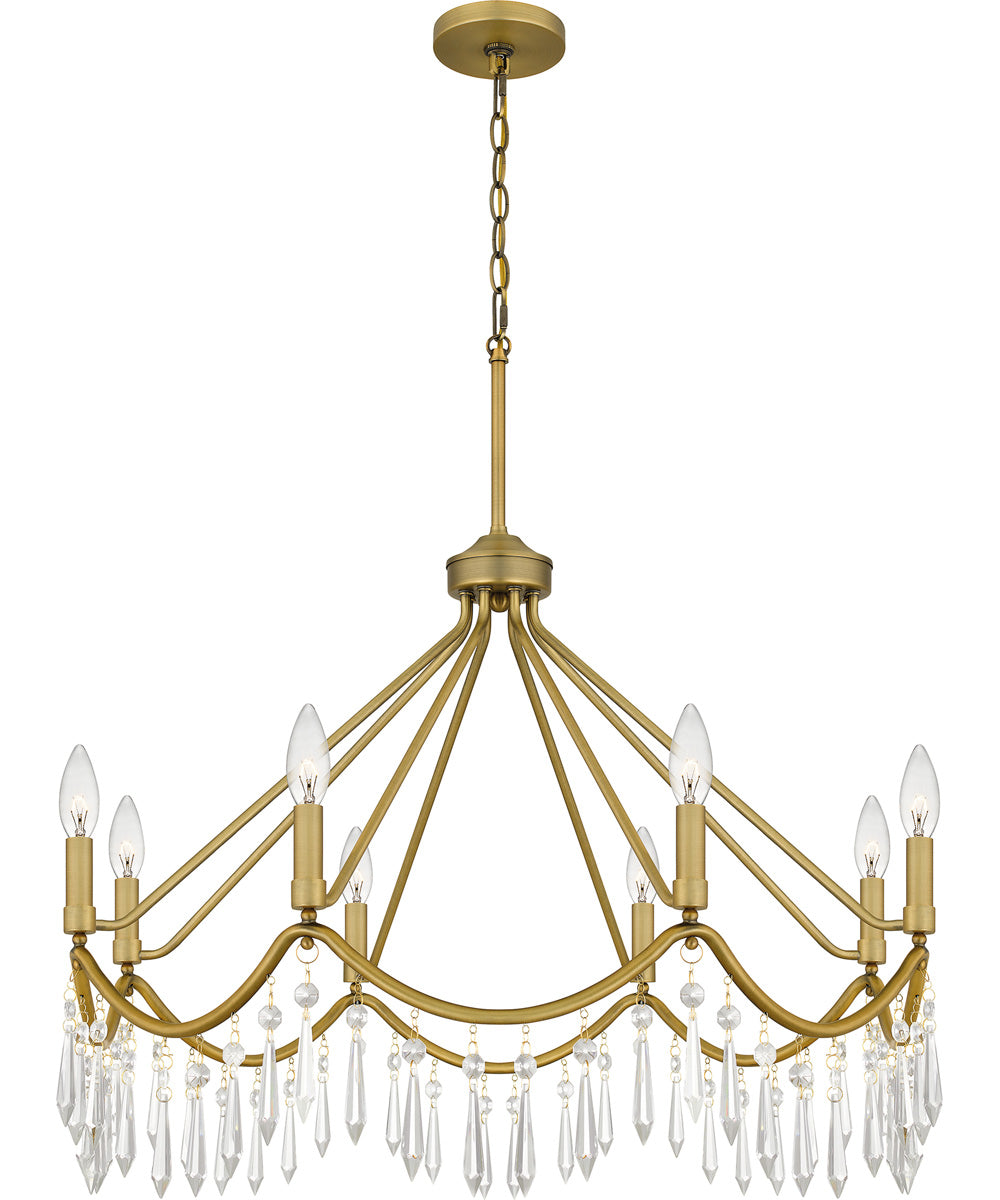 Airedale 8-light Chandelier Aged Brass