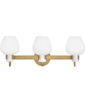 Sylvie 3-Light Medium Vanity in Heritage Brass
