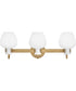 Sylvie 3-Light Medium Vanity in Heritage Brass