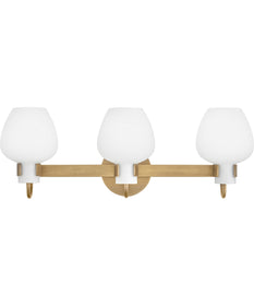 Sylvie 3-Light Medium Vanity in Heritage Brass