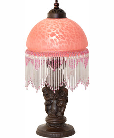 17" High Roussillon Cherub With Lantern Mini Lamp