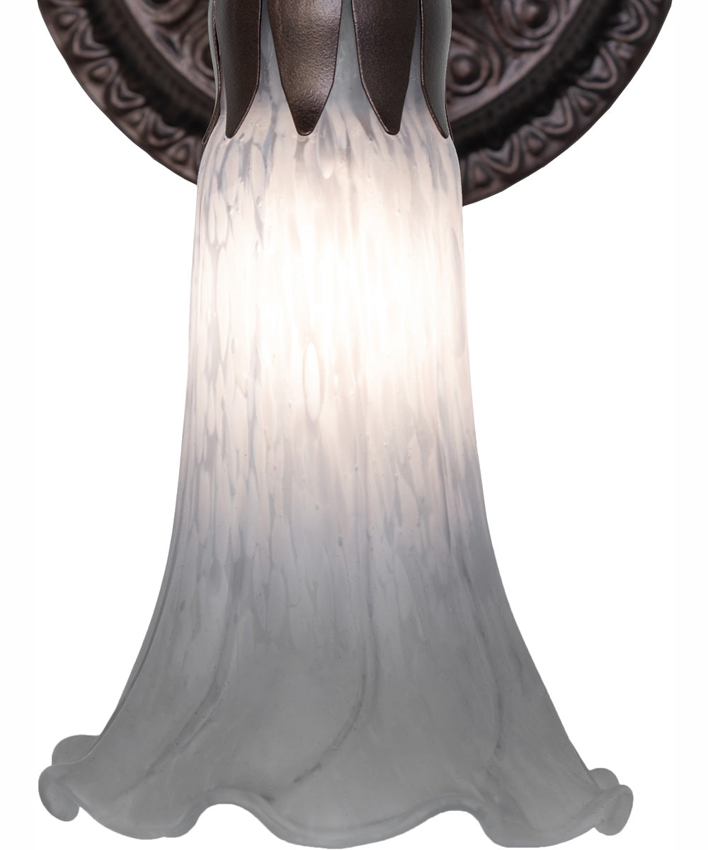 5.5" Wide Gray Tiffany Pond Lily Wall Sconce