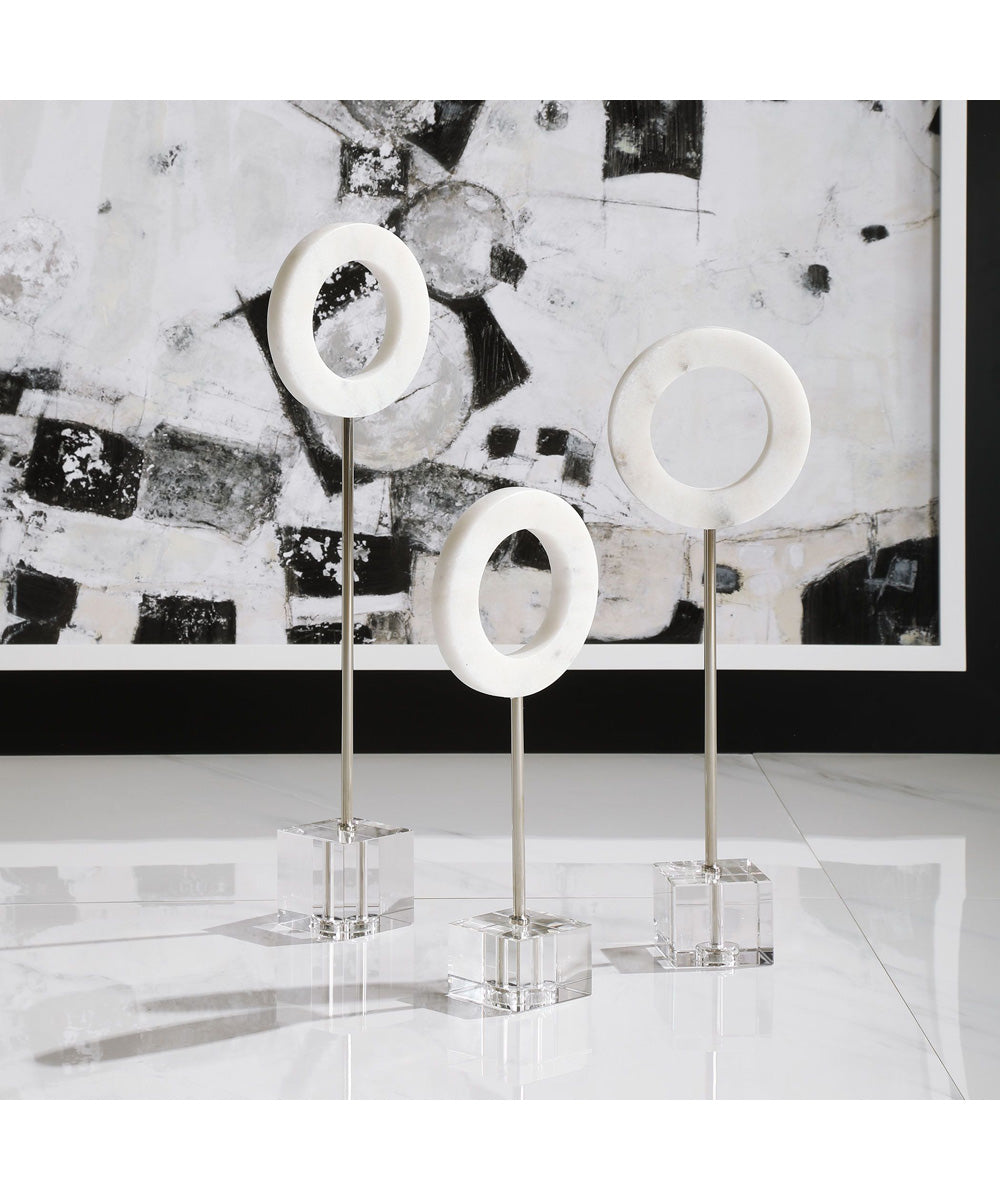 Coin Toss Marble Rings, Set of 3