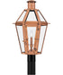 Burdett Large 3-light Outdoor Post Light Aged Copper