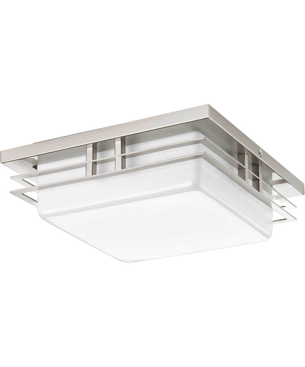 Helm 1-Light 11" LED Flush Mount Brushed Nickel