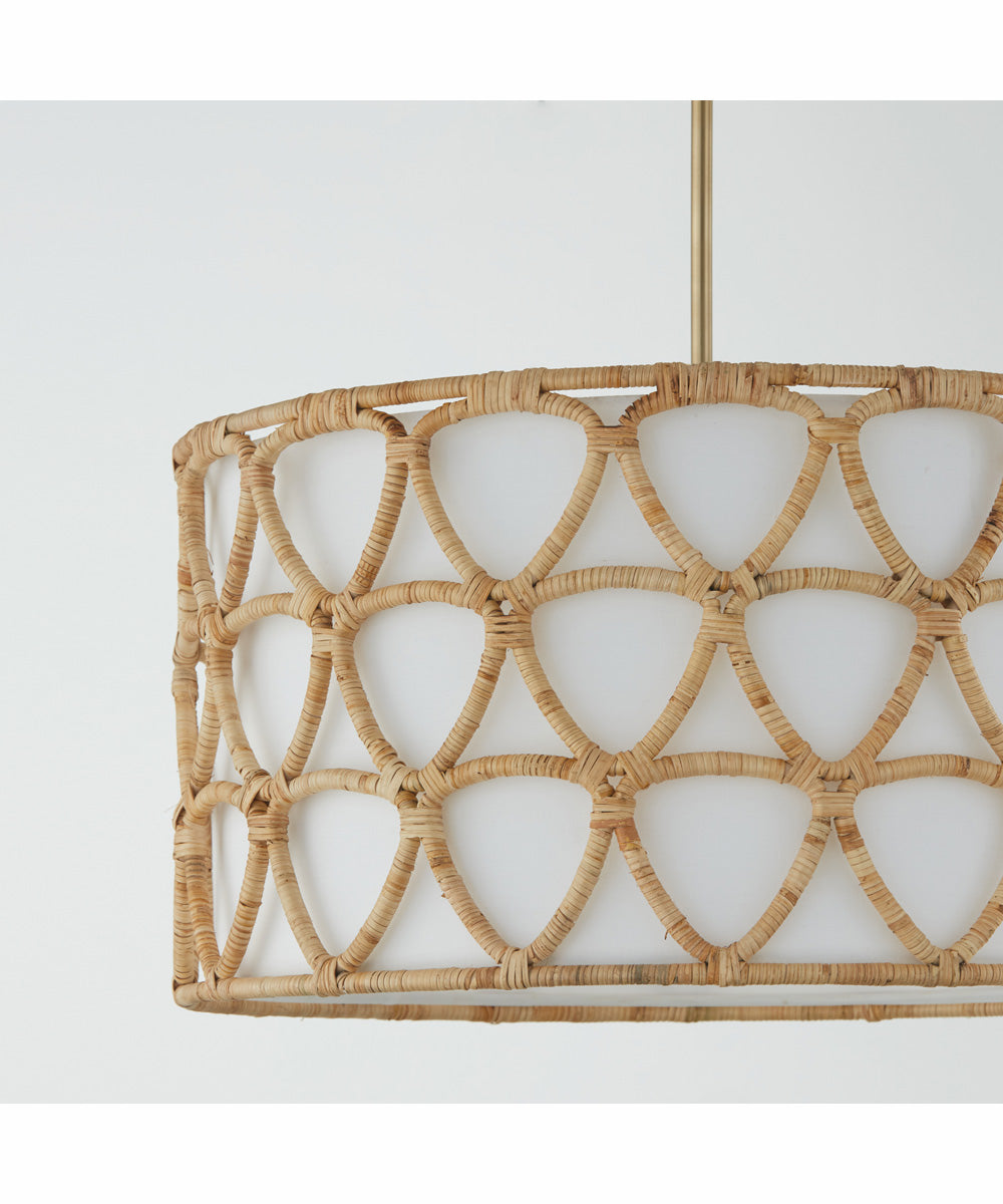 Tulum 4-Light Pendant Matte Brass
