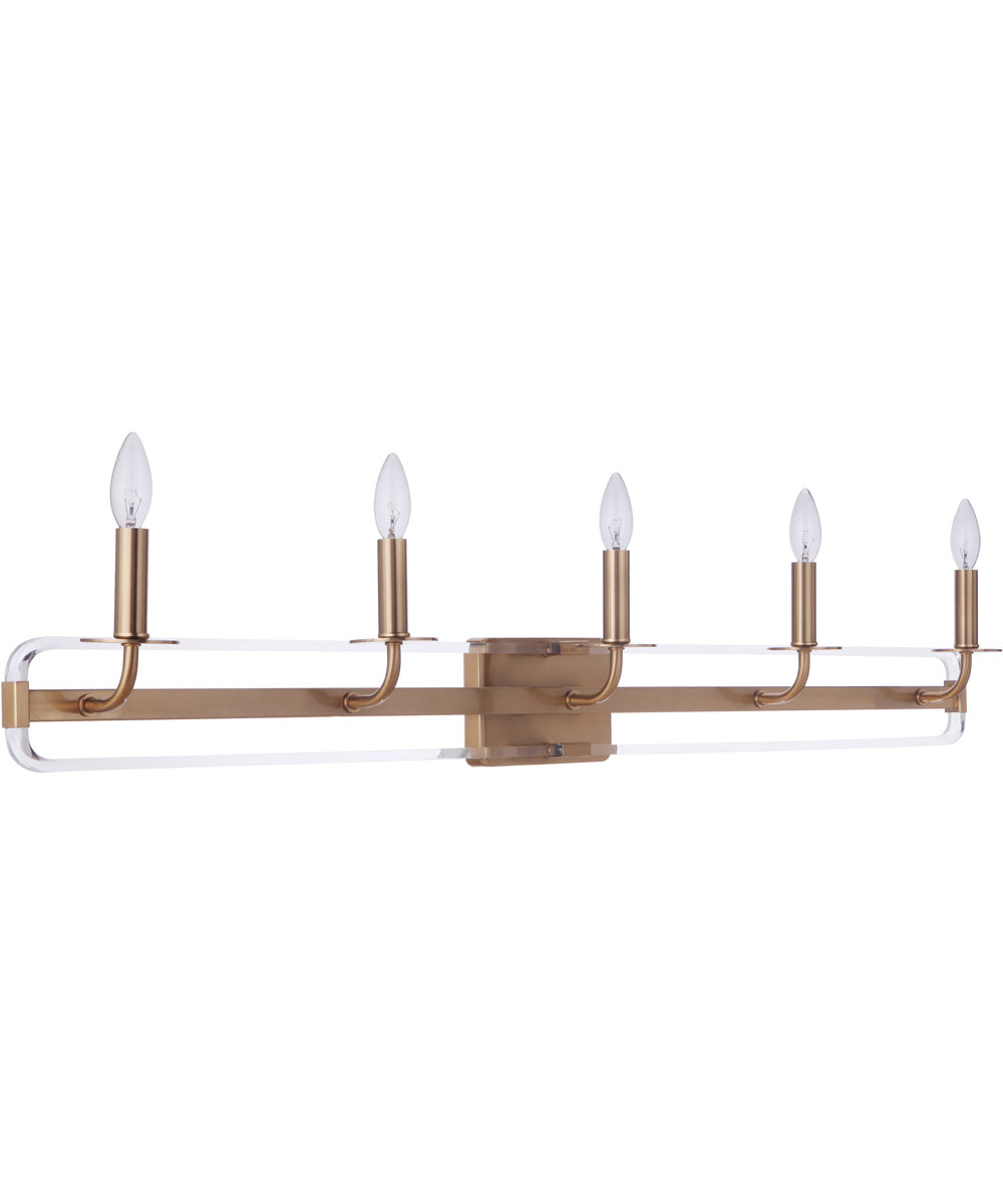 Graclyn 5-Light Vanity Satin Brass