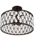 Alexandria Large 3-light Semi Flush Mount Palladian Bronze