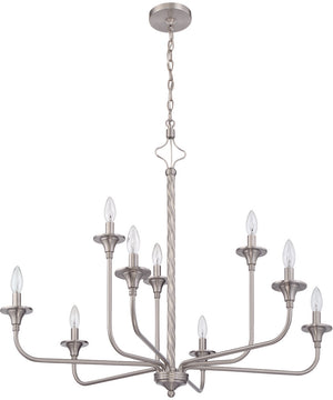 Jolenne 9-Light Chandelier Brushed Polished Nickel
