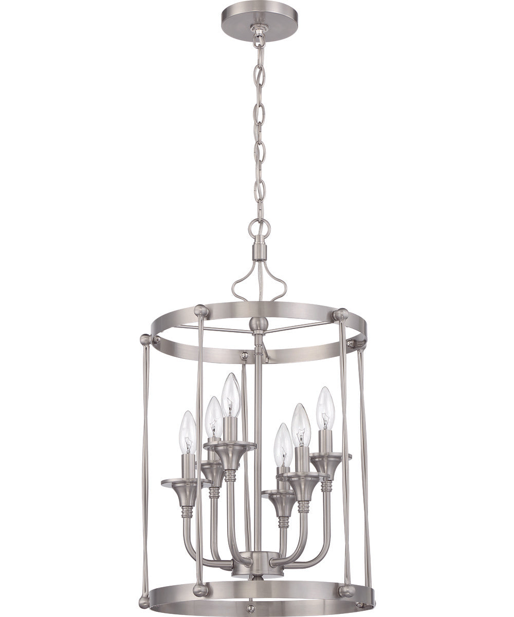 Jolenne 6-Light Foyer Brushed Polished Nickel