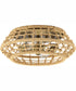 Laila 12-1/4 in. 2-Light Coastal Flush Mount with Woven Jute Accents Vintage Brass