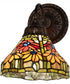 8" Wide Tiffany Poinsettia Wall Sconce
