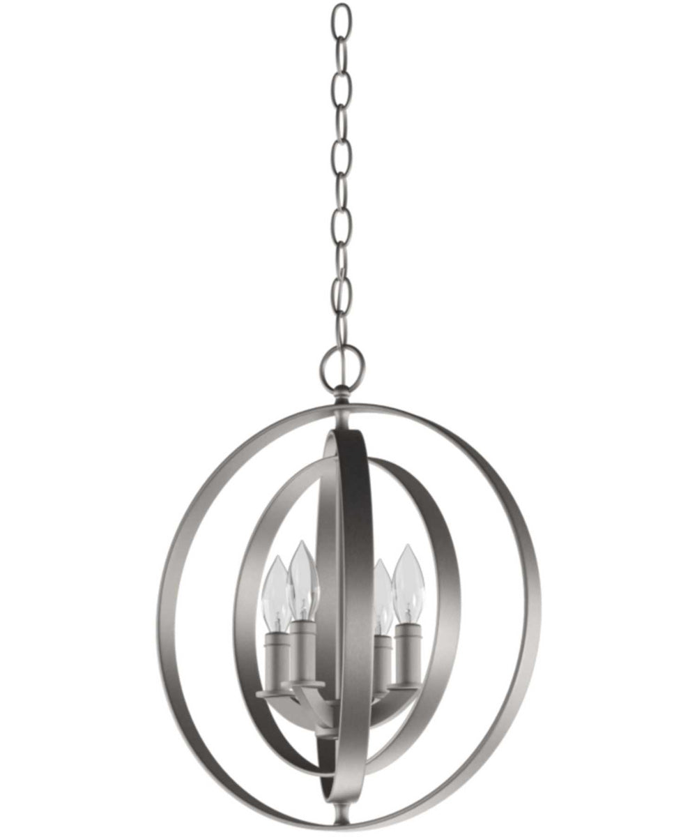 Equinox 4-Light Foyer Pendant Burnished Silver